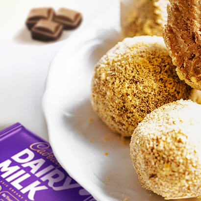 EASY CADBURY CHEESECAKE BALLS