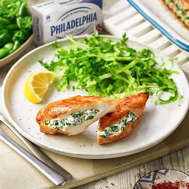 CREAMY SPINACH STUFFED CHICKEN