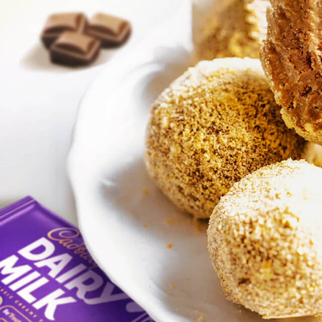 EASY CADBURY CHEESECAKE BALLS